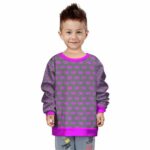 Amazing 420 Drip Art Neon Pattern Purple Kids Sweatshirt