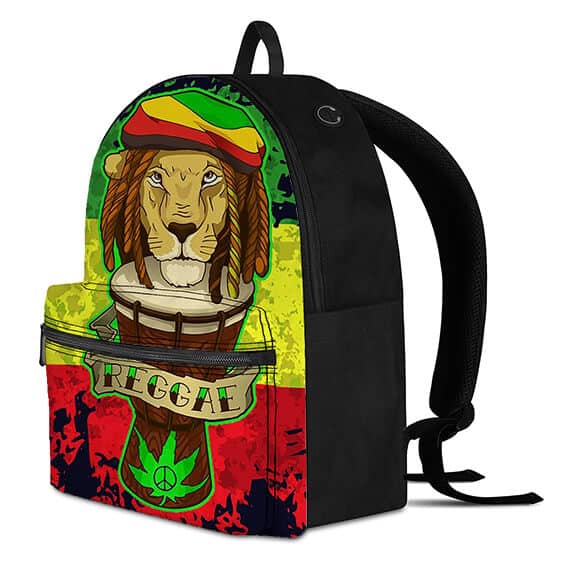 Amazing Reggae Lion Head Rastafarian Weed Backpack