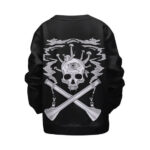 Amazing Skulls & Cross Bongs Trippy Black Kids Sweatshirt