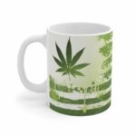 American Flag Weed Inspired Art Cool 420 Coffee Mug