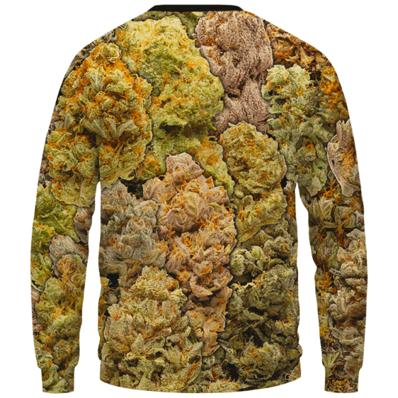 Assorted Collection Of Wonderful Weed Dope Sweatshirt - Back Mockup