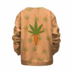 Awesome Carrot Weed Parody Orange Kids Pullover Sweater