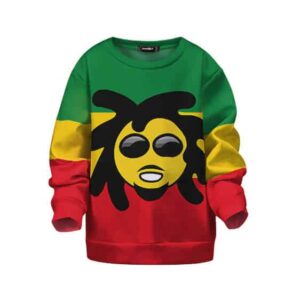 Awesome Doobie Man Rastafarian Colors Kids Sweatshirt