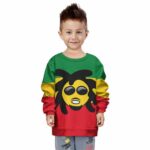 Awesome Doobie Man Rastafarian Colors Kids Sweatshirt