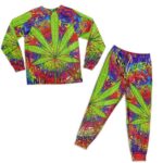 Awesome Marijuana Leaf Typography Art Nightwear Set