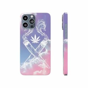 Awesome Marijuana Weed Joint Logo Pink Sky iPhone 13 Case