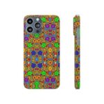 Awesome Mushroom And Flowers Doodle Marijuana iPhone 13 Case