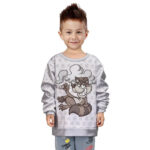 Awesome Raccoon With Mary Jane Spliff Kids Sweatshirt