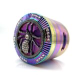 Awesome Spider Logo Design Rainbow Colored Kush Herb Grinder