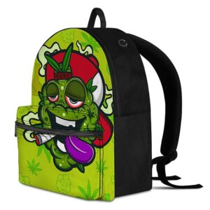 Stoned Green Monster Smoking a Hemp Joint Cool Backpack