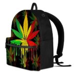 Rastafarian Colors Marijuana Weed Leaf Dope Backpack