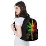 Rastafarian Colors Marijuana Weed Leaf Dope Backpack