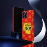 Badass Golden Skull Weed Pattern Artwork iPhone 13 Cover