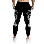 Badass Skull & Bongs Illustration Black 420 Weed Sweatpants