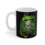 Badass Smoking Skull 420 Marijuana Design Ceramic Mug