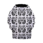 Bandana Paisley & Weed Pattern Badass 420 Weed Kids Hoodie