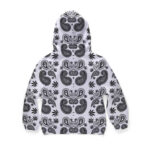Bandana Paisley & Weed Pattern Badass 420 Weed Kids Hoodie