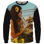 Beautiful Girl Smoking Bong Hit Dabs Cool Sweater