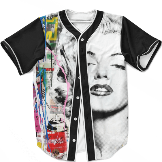 Marilyn Monroe Pop Culture Artwork 420 Bomb Baseball Jersey