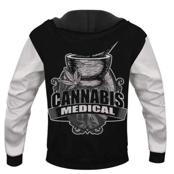 Black Medical Cannabis Apothecary Design Marijuana Hoodie