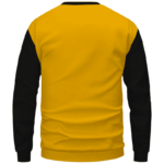 Bob Marley Artistic Painting Orange Black Crewneck Sweater - Back Mockup