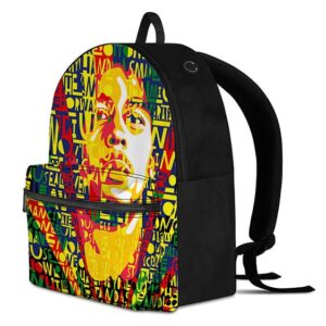 Bob Marley Pop Art Song Lyric Rasta Background Cool Backpack
