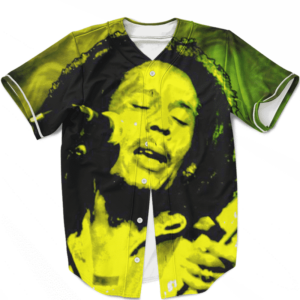 Bob Marley Singing Reggae Stoner Legend Awesome Baseball Jersey