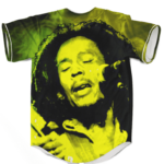 Bob Marley Singing Reggae Stoner Legend Awesome Baseball Jersey