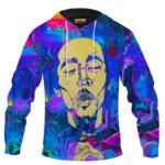 Bob Marley Trippy Nature 420 Marijuana Weed Adult Pullover Hoodie