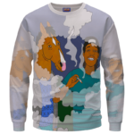 Bojack Horseman & Wiz Khalifa Sharing a Blunt 420 Marijuana Sweatshirt