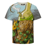 Bong Head Weed Marijuana Trippy Cool Vector Art T-shirt