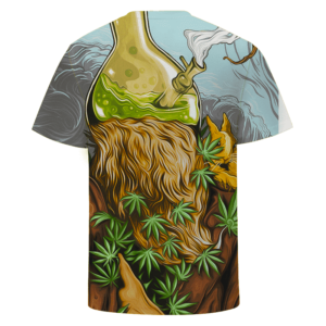 Bong Head Weed Marijuana Trippy Cool Vector Art T-shirt
