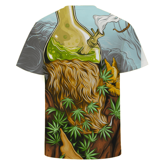 Bong Head Weed Marijuana Trippy Cool Vector Art T-shirt