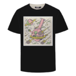 Bong Space Ship Stoner Alien Marijuana Too High To Say Hi Black T-shirt