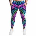 Bright Neon Color Tie Dye Pattern Awesome 420 Sweatpants