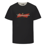Budweiser Budsmoker Logo King Of Tokes Cool Black T-shirt