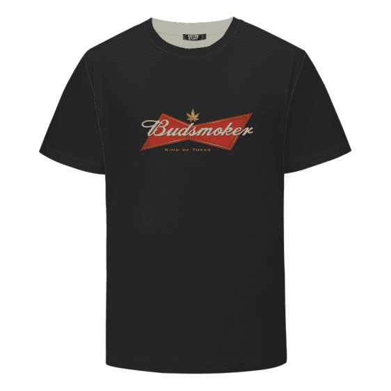 Budweiser Budsmoker Logo King Of Tokes Cool Black T-shirt