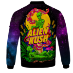 Calming Potent Alien Kush Hybrid Marijuana Bomber Jacket - BACK