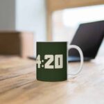 Cannabis 420 Time Weed Plant & Joint Logo Ceramic Mug