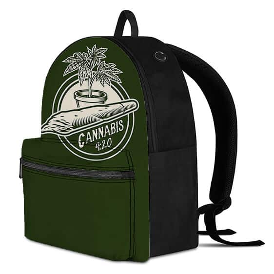 Cannabis 420 Weed Plant Icon Coolest Most Awesome Backpack