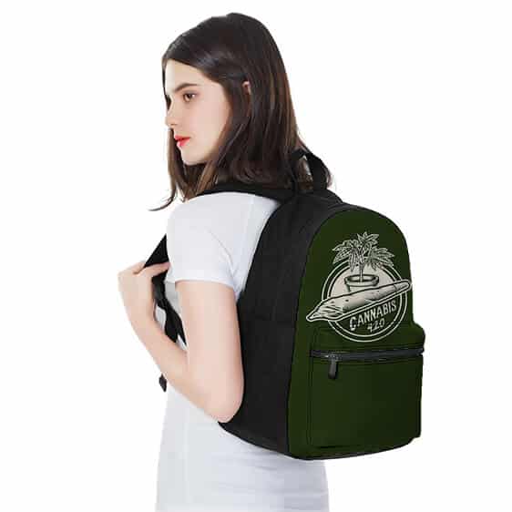 Cannabis 420 Weed Plant Icon Coolest Most Awesome Backpack