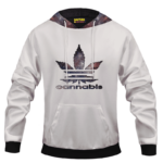 Cannabis Adidas Parody Logo Marijuana Themed hoodie
