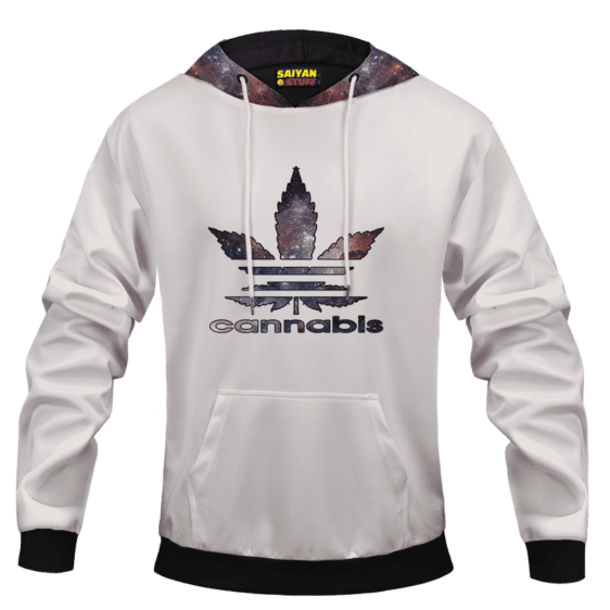 Cannabis Adidas Parody Logo Marijuana Themed hoodie