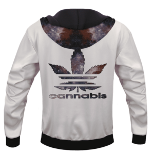Cannabis Adidas Parody Logo Marijuana Themed hoodie
