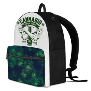 Cannabis High-Quality Bong Logo Dope Weed Backpack