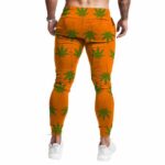 Cannabis Leaf Carrot Strain Pattern Cool Orange Sweatpants