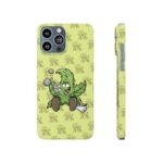 Cannabis Leaf Cartoon Art Smoking Weed Stylish iPhone 13 Case