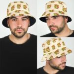 Cannabis Leaf & Pizza Friends Forever Cartoon Art Bucket Hat