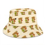 Cannabis Leaf & Pizza Friends Forever Cartoon Art Bucket Hat