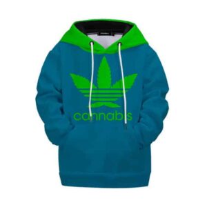 Cannabis Logo Adidas Parody Design Cool Children Hoodie